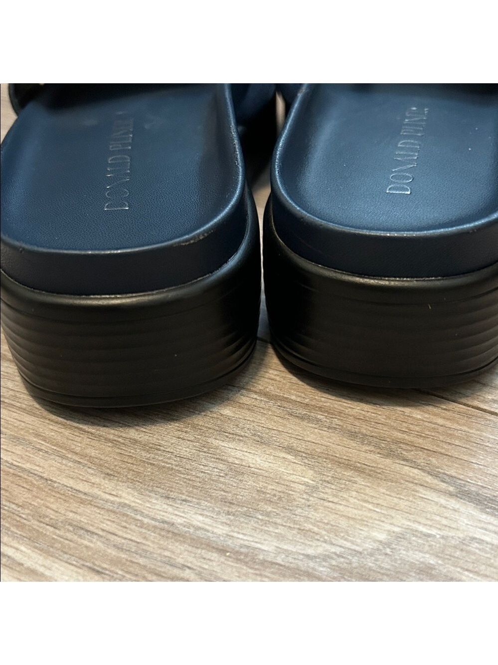 Donald Pliner FiFi Navy Suede Slip On Sandals - Picture 5 of 11